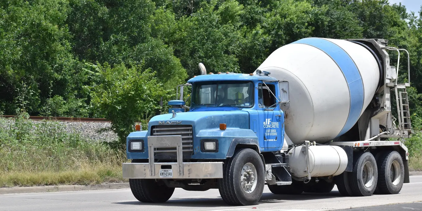 a cement truck on the road from Leander Stamped Concrete in Georgetown, TX - Georgetown TX